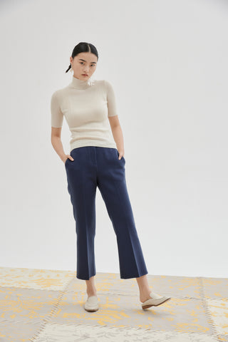 Women's flared cashmere trousers