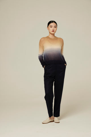 Women's cropped cashmere trousers